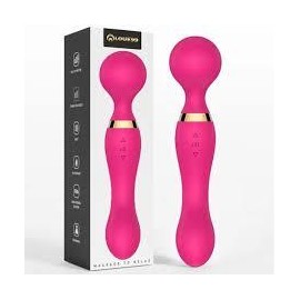 Vibrator pentru punctul G si clitoris VibeControl PassionPulse, Stimulare dubla, Silicon, Impermeabil, Fucsia, 22x3,7 cm
