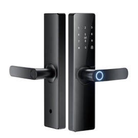 Yala Inteligenta, Incuietoare Usa cu Deblocare prin Amprenta, Parola, Card sau Cheie, Negru