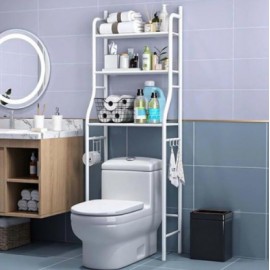 Raft depozitare peste toaleta, 3 polite, etajera baie