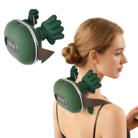 Aparat Masaj Cervical cu Incalzire, Masaj Tip Mana Umana, Relaxare Gat si Umeri, Baterie Reincarcabila