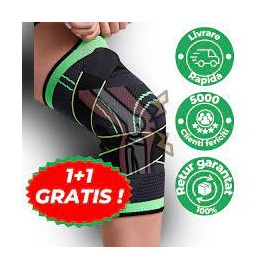 1+1 GRATIS Genunchiera, Medicala, Elastica Ajustabila cu bretele elastice, bandaj pentru genunchi cu compresie