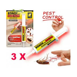 Set 3 X Insecticid impotriva gandacilor de bucatarie, foarte puternic si eficient, cu seringa dozatoare