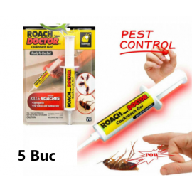 Set 5 Insecticid Gandaci Bucatarie Seringa, Solutie Puternica Anti Gandaci de Bucatarie, Profesional, Fara Miros, Actiune Rapida