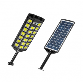 Lampa Solara Stradala 100W, Panou Solar, Senzor De Miscare Si Telecomanda, 20 x Led COB